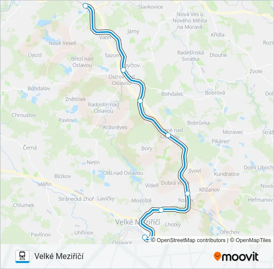 Поезд OS 24925: карта маршрута