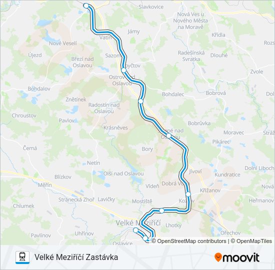 Поезд OS 24941: карта маршрута