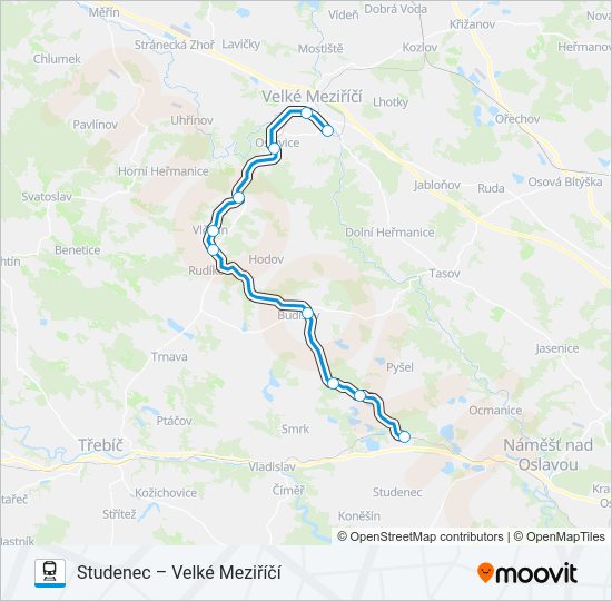 Поезд OS 24942: карта маршрута