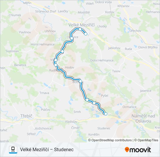 Поезд OS 24967: карта маршрута