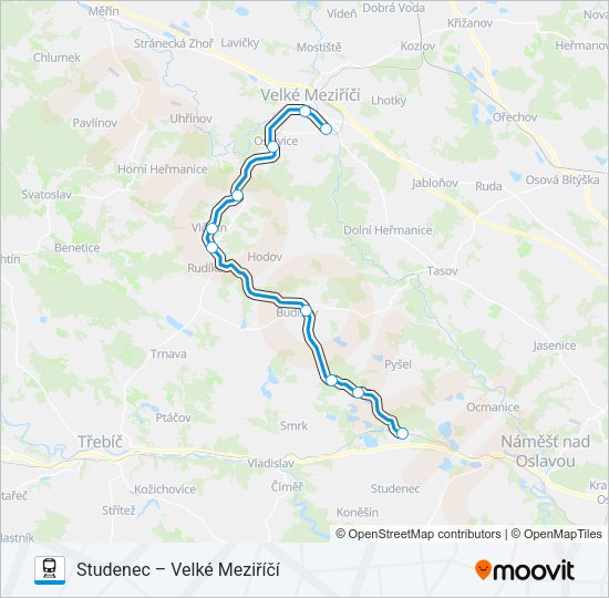 Поезд OS 24968: карта маршрута