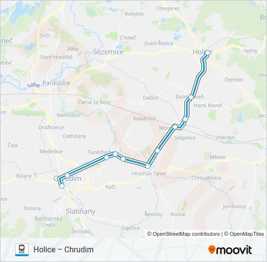 Поезд OS 25041: карта маршрута