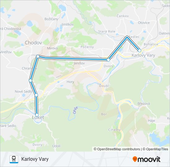 Поезд OS 27101: карта маршрута