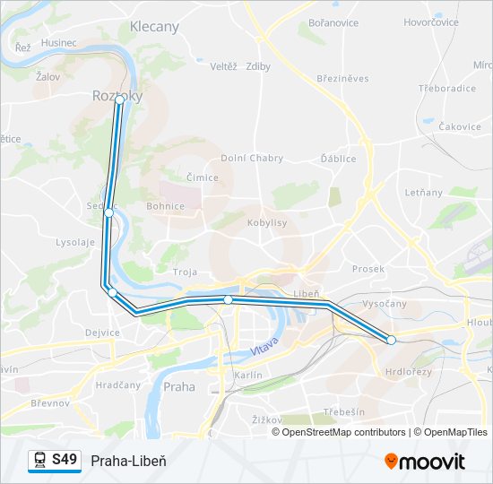 S49 Train Line Map