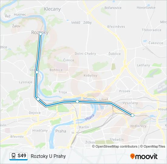 S49 Train Line Map