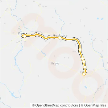 RJ 1040 Train Line Map