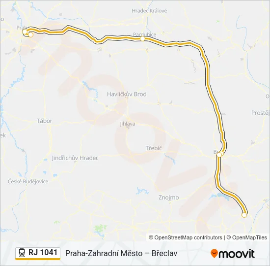 RJ 1041 Train Line Map