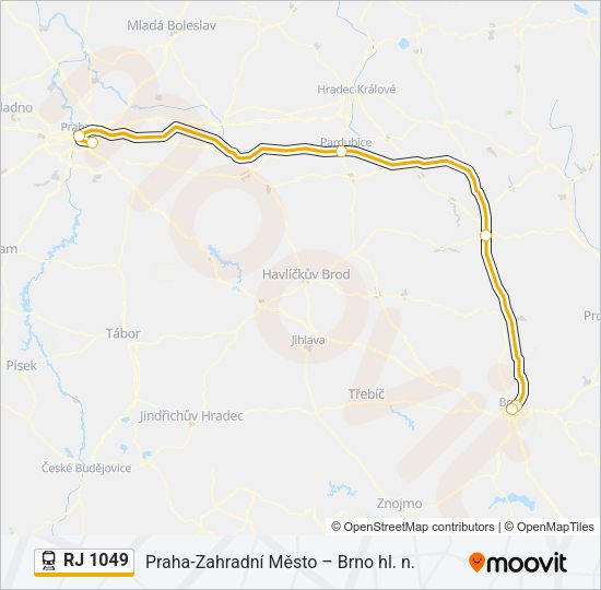 RJ 1049 Train Line Map