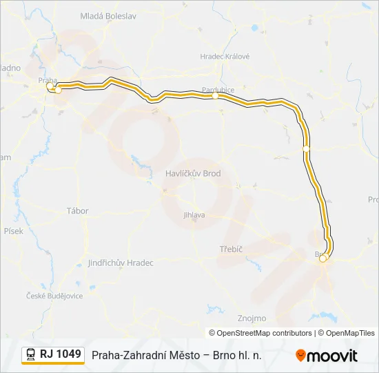 RJ 1049 Train Line Map