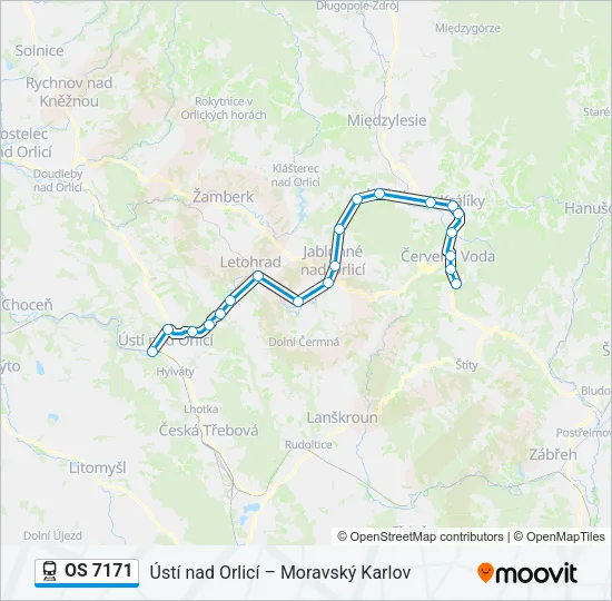 OS 7171 Train Line Map