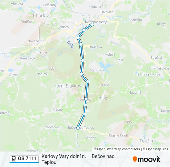 OS 7111 Train Line Map