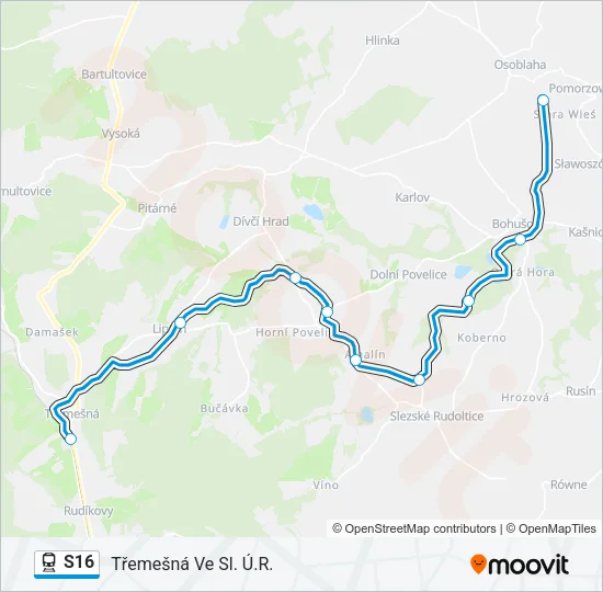 S16 Train Line Map