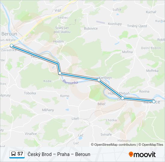 Автобус S7: карта маршрута