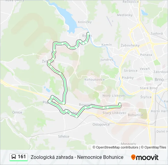 Автобус 161: карта маршрута
