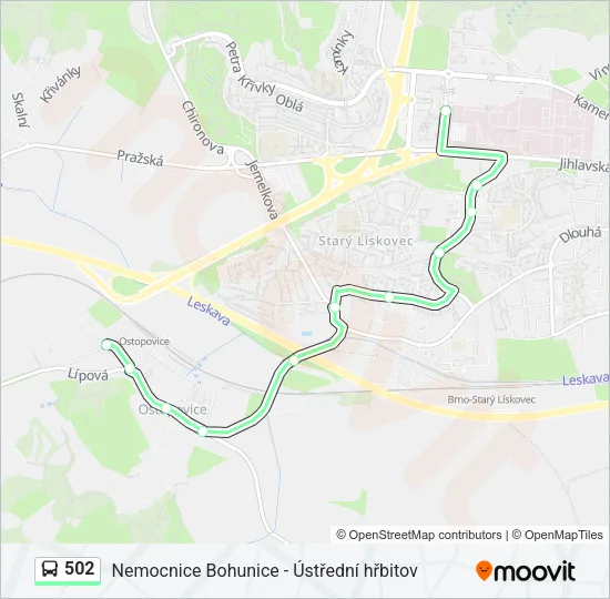 502 Bus Line Map