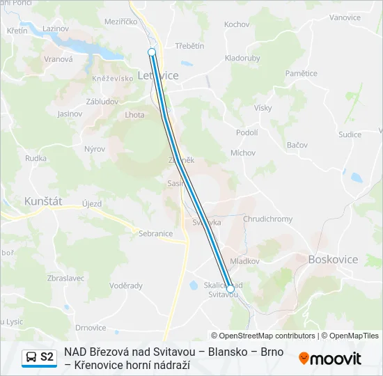 S2 Bus Line Map