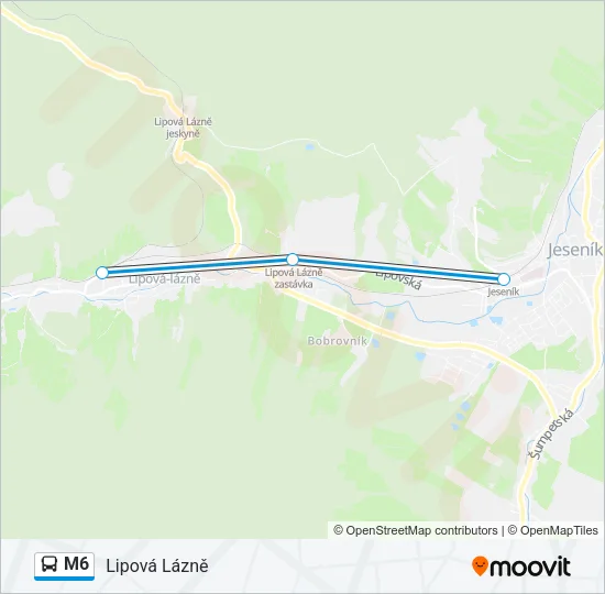 M6 Bus Line Map