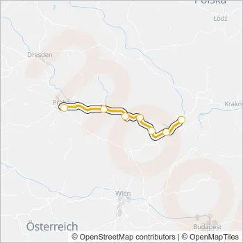 RJ 1008 Train Line Map