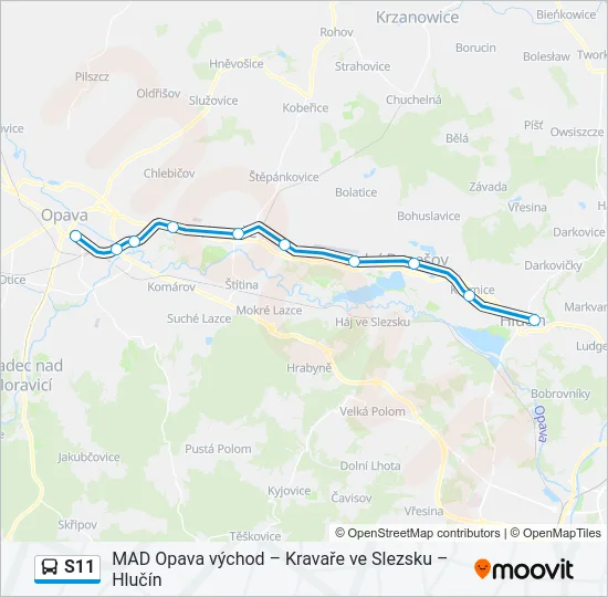 S11 Bus Line Map
