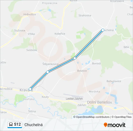 S12 Bus Line Map