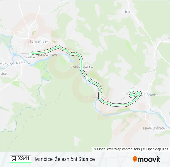 XS41 Bus Line Map
