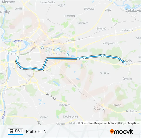 S61 Train Line Map
