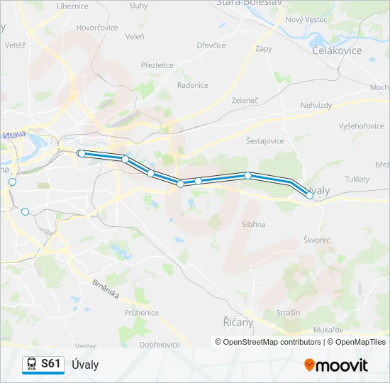 S61 Train Line Map