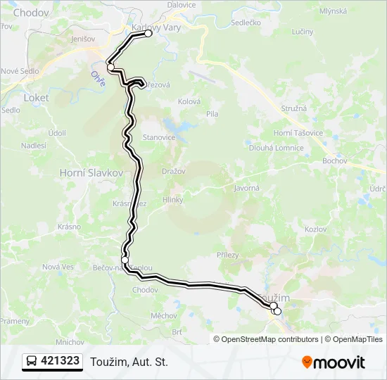 Автобус 421323: карта маршрута