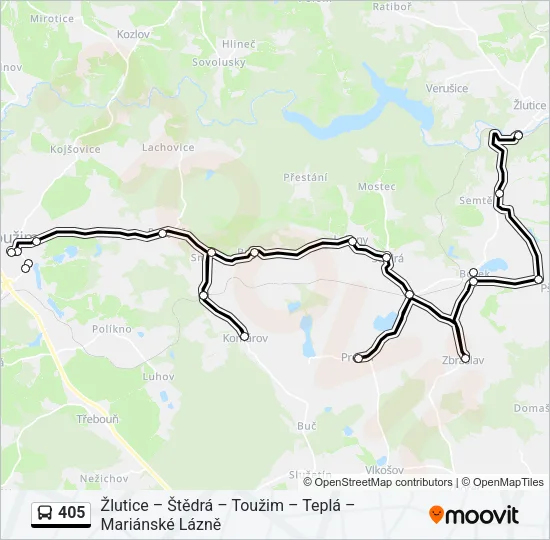405 Bus Line Map