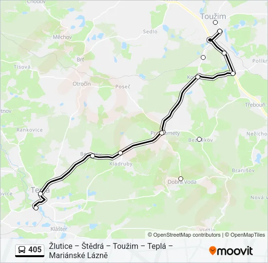 405 Bus Line Map