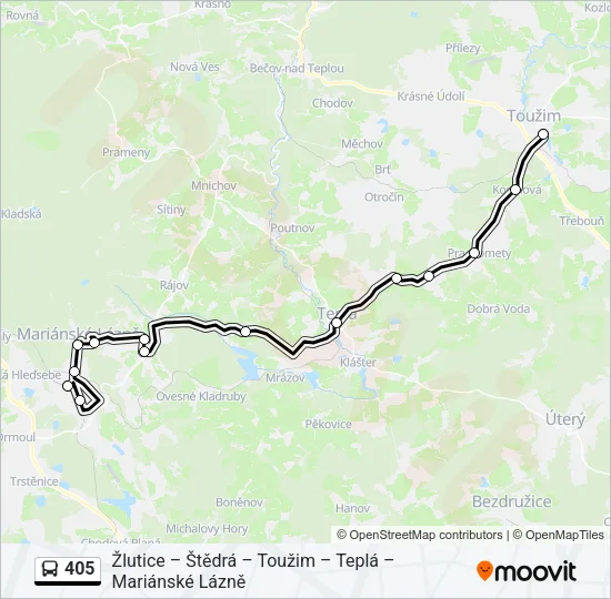 405 Bus Line Map