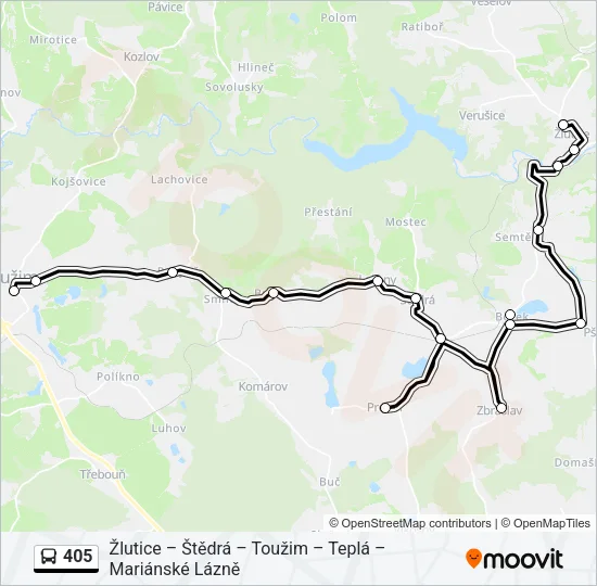 405 Bus Line Map