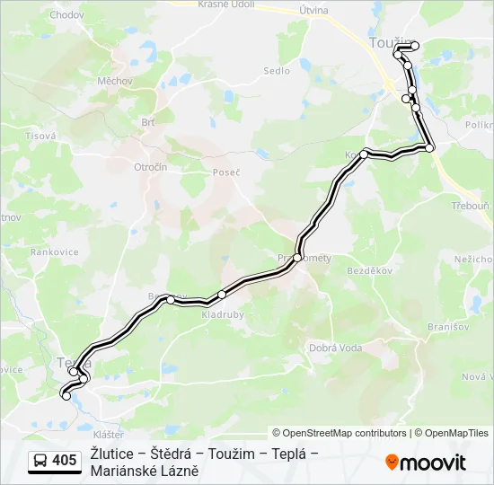 405 Bus Line Map