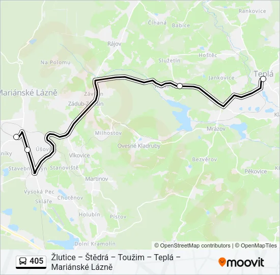 405 Bus Line Map