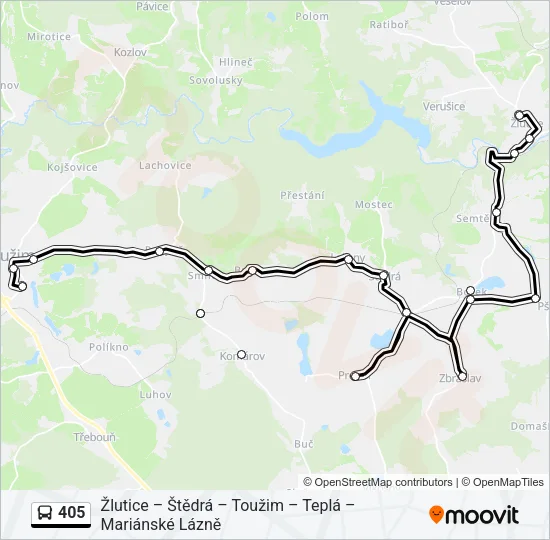 405 Bus Line Map