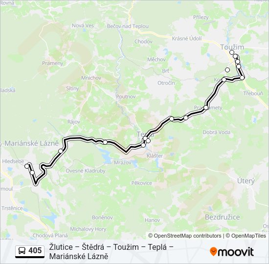 Автобус 405: карта маршрута