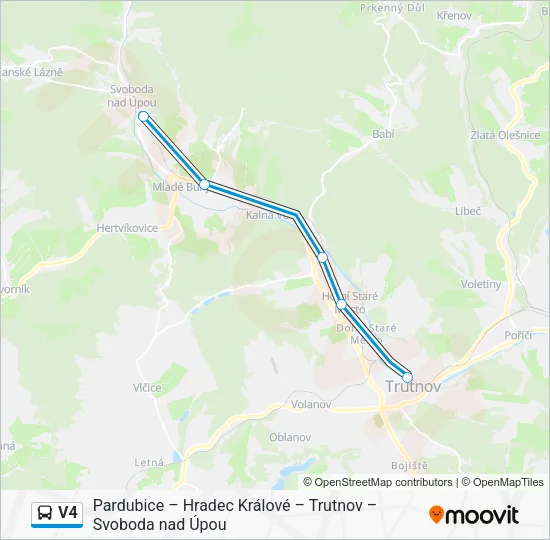 Автобус V4: карта маршрута