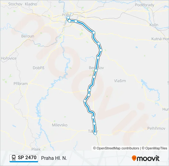 SP 2470 Train Line Map
