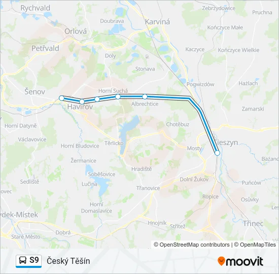 S9 Bus Line Map