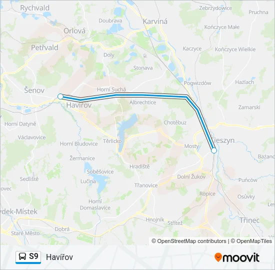 S9 Bus Line Map