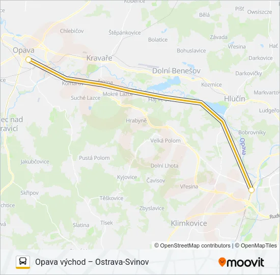 RJ 301002 autobus Mapa linky
