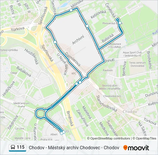 115 Bus Line Map