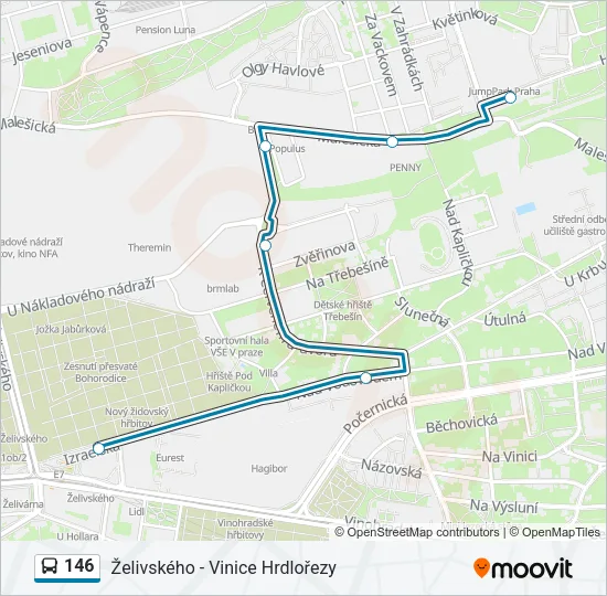 146 Bus Line Map