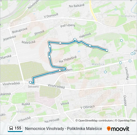 155 Bus Line Map