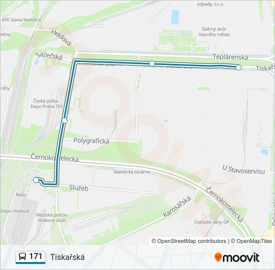 Автобус 171: карта маршрута