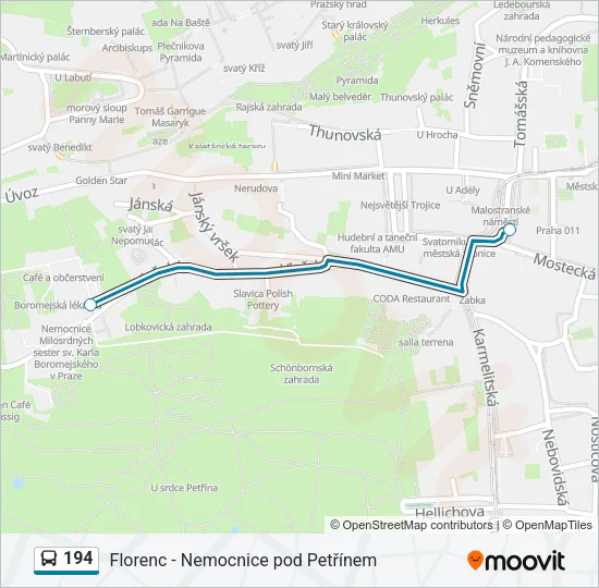 194 Bus Line Map