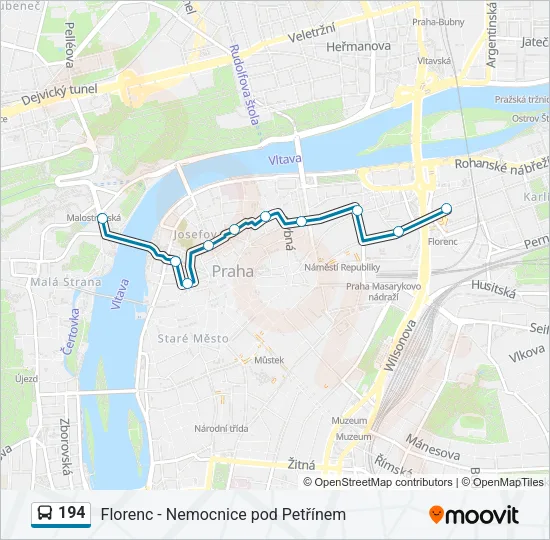 194 Bus Line Map