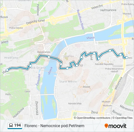 194 Bus Line Map