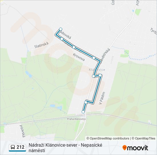 Автобус 212: карта маршрута