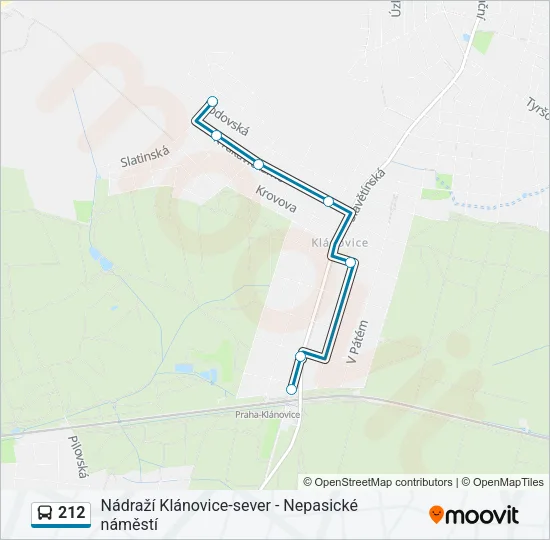212 Bus Line Map
